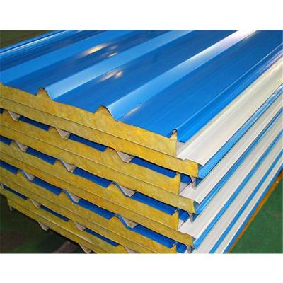 China Factory Industrial Low Cost Rock / Wool EPS Fire Retardant Insulated Sandwich Panel for sale