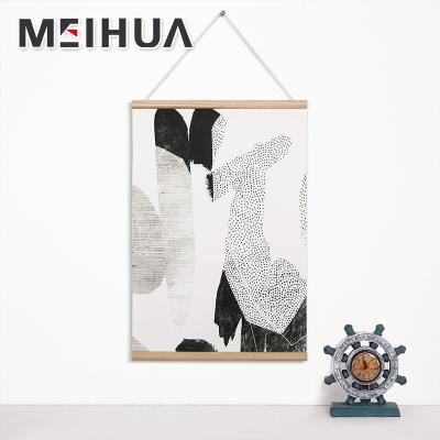 China Abstract Solid Reputation Hanging Heavy Art On Wooden Wall Display Poster Hanger for sale