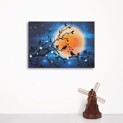 China Wholesale Modern Home Decor Goods Canvas Prints With Led Lights for sale