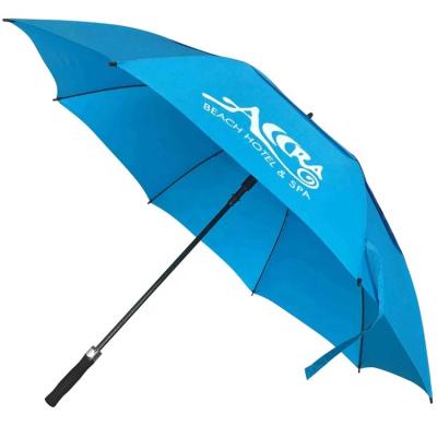 China Modern 62 Inch Oversized Large Double Canopy Golf Umbrella Vented Automatic Open Stick Umbrellas For Men And Women for sale