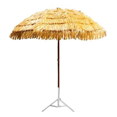 China New Hawaii 2021 Bargain Price Hotel Moroccan Sew Outdoor Straw Beach Umbrella for sale