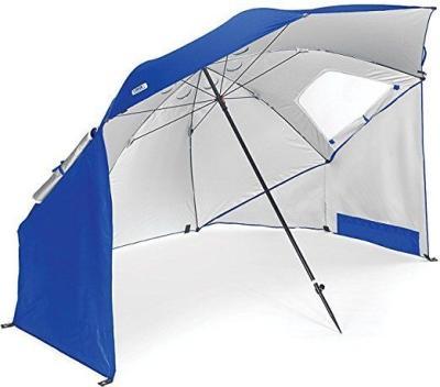 China Minimalist SPF 50+ Sun and Rain Canopy Umbrella Shelter for Beach and Sporting Events (8-Foot, Blue) for sale