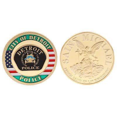 China Wholesale Custom Europe Metal Round Coin Souvenir Police Challenge Commemorative Coin for sale