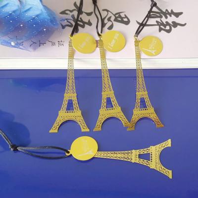 China Europe Hot Selling Gift Brass Landmark High Quality Customized Eiffel Tower Metal Golden Landmark for sale