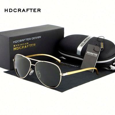 China Fashion sunglasses HDCRAFTER aluminum alloy polarized uv400 sunglasses for men OEM manufacturer metal eyewear to accept customize logo 2021 hot sale for sale