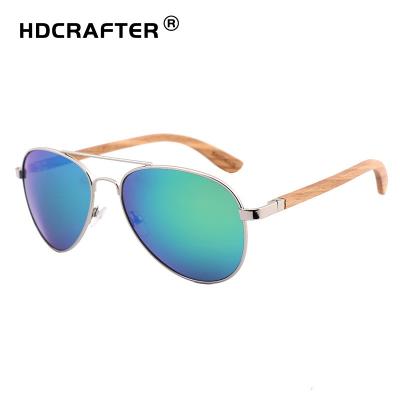 China gou 2021 handmade polarized CE unisex classic pilots peggy wood bamboo kirin metal river shades custom sunglasses retro fashion sunglasses NEW for sale