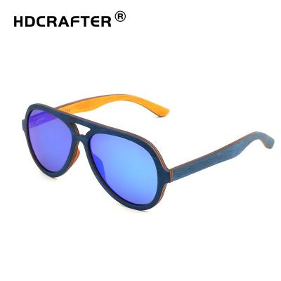 China Custom Handmade Wooden River Sunglasses Eco-Friendly Men Natural Unisex Classic Round Round Shading Sunglasses CE 2021 for sale