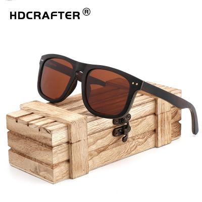 China Custom Handmade Wooden River Sunglasses Eco-Friendly Men's Natural Unisex Classic Square Glass Retro Shading Sunglasses CE 2021 for sale