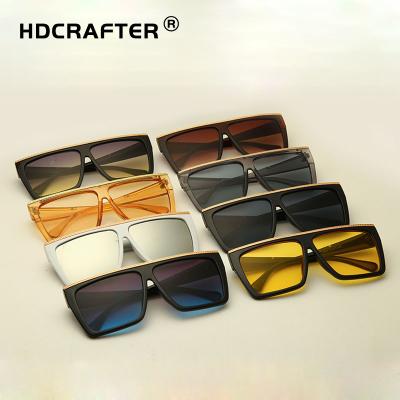 China Fashion UV400 Sunglasses HDCRAFTER Large Frame Sun Glasses UV400 Leisure Protective Outdoor Sunglasses for Men and Women for sale