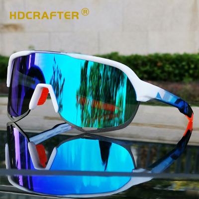 China HDCRAFTER Anti UV Classic Frame TR90 Sports Sunglasses S2 Mountain Bike Windproof Riding Glasses 7 Piece Set for sale