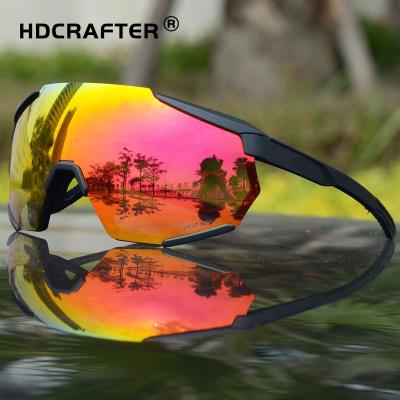 China New HDCRAFTER Polarized Riding Glasses TR90 Professional 7 Piece Mountain Road Bike Outdoor Sports Riding Equipment for Men and Women for sale