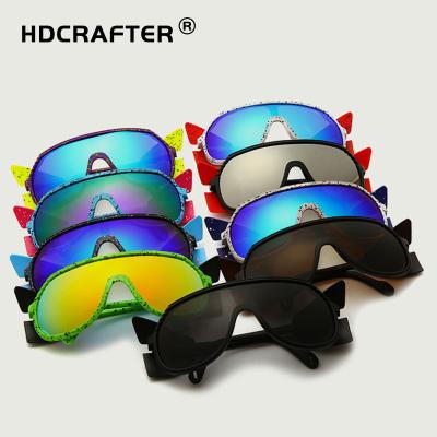 China Sports sunglasses HDCRAFTER wholesale changing frame of fashion men's and women's sunglasses oversized color of ski sports sunglasses UV400 the same for sale