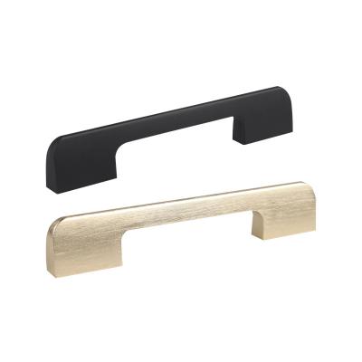 China Aluminum Alloy Plastic Invisible Border Gold Embedded Wardrobe Handle Black Cabinet Drawer Handle Edge Handle for sale