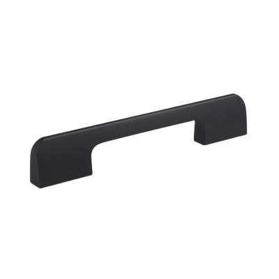 China Plastic Invisible Casement Handle Aluminum Alloy Wardrobe Handle Black Cabinet Drawer Hardware Embedded Handle for sale