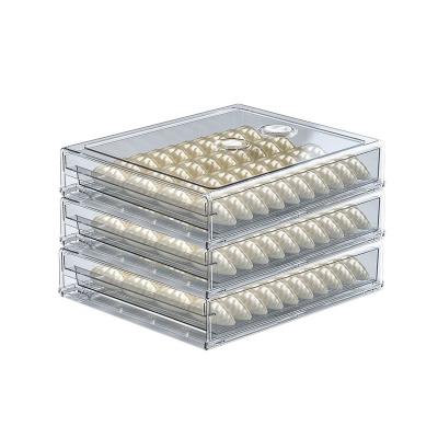 China Fresh-keeping Type Dumpling Box Refrigerator Kitchen Sustainable Refrigerator Household Drawer Storage Box for sale