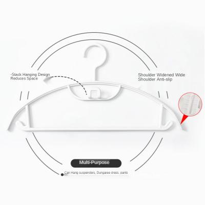 China Modern Non-slip Plastic Coat Hangers Covering Hangers Space Saving Cloth Rack for sale