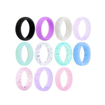 China Dongrong TRENDY glow ring Rings For Girl Custom Logo Silicone Vape Band Silicone for sale