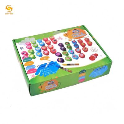 China ShinyWay Stamp Set Toy Animal Self-Inking Creative Coloring Stamp Self-Inking For Kids for sale