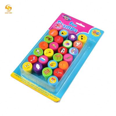 China Shinyway Plastic Toy Self-Inking Stamp Kids Self-Inking Round Stamps Kids Fun Custom Stamps for sale