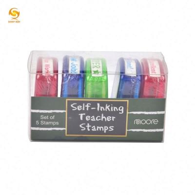 China Self Inking Stamp Shinyway Factory Supplier Teacher Reward Stamps Self Inking Kids Pre Inked Craft Stamp For Kids for sale