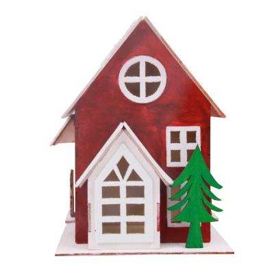 China DIY TOY Coloring craft set 3d puzzle children's toy wooden toy house 3D DIY kids wooden puzzle for sale