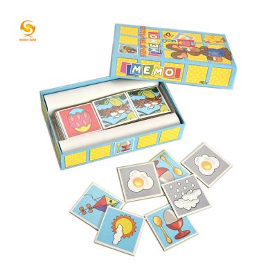 China Shinyway Custom Card Game Printing Paper Set Memory Card Paper Game for sale