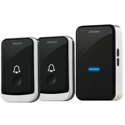 China 2 X Waterproof Transmitter + 1 Black Long Range Waterproof Smart Home Wireless Doorbell + Receiver X Ribbon for sale