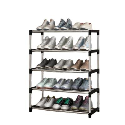 China Single Plastic Multi-Layer Shoe Rack (Waist) Adjustable Integral Storage Can Be Stacked For Home for sale