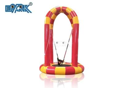 China 0.9MM PVC Amusement Game Machines Single Inflatable Trampoline for sale