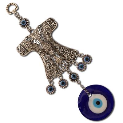 China Traditional Turkish Blue Wall Hanging Decor Evil Eye Nazar Dangling Amulets Ornament Car/Home/Garden/Key Chain Protection Lucky Gift for sale