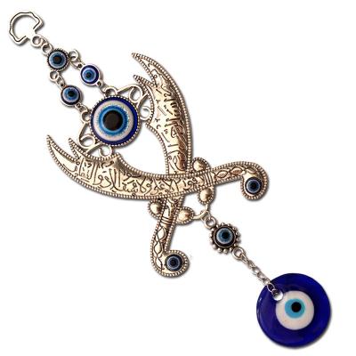 China Traditional Turkish Blue Hanging Decor Evil Eye Nazar Dangling Amulets Ornament Car/Home/Garden/Key Chain Protection Lucky Gift for sale