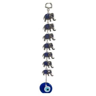 China Traditional Turkish Evil Eye Wall Hanging Elephant Amulets Ornament For New Home/Car/Baby Gift Protection From Evil for sale