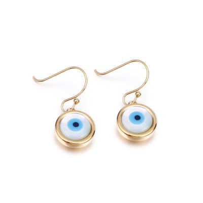 China Hot Selling BOHEMIA Gold Plated Evil Eye Earrings Celebrity Evil Eye Earrings For Women for sale