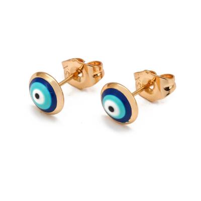 China Hot Selling BOHEMIA Gold Plated Evil Eye Earrings Celebrity Evil Eye Earrings For Women for sale