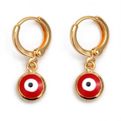 China Hot Selling BOHEMIA Gold Plated Evil Eye Earrings Celebrity Evil Eye Earrings For Women for sale