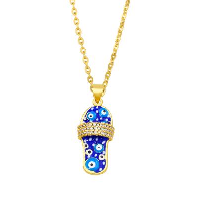 China Fashion Cheaper Classic Blue Evil Eye Glass Necklace Amulet Necklace Protection Against Evil/Danger/Disease for sale