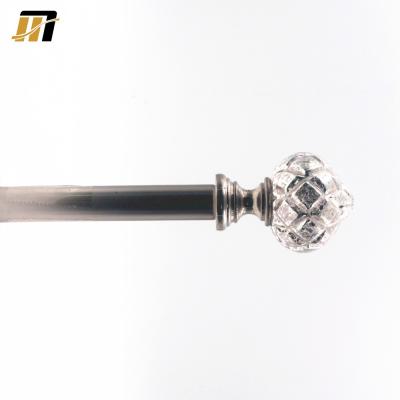 China 2017 modern popular curtain rods with fancy glass finial for sale