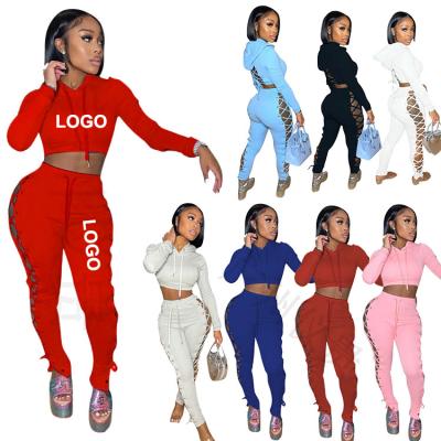 China Breathable Breathable LOGO Juicy Tracksuit Womens Custom Tracksuits 2 Pieces Set Matching Sets Forming Wear for sale