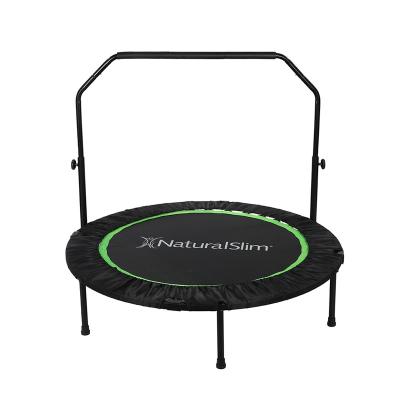 China Without Net Protector Net Price SD-TP480 Trampoline Home Use Indoor Folding Trampoline With Handrail for sale