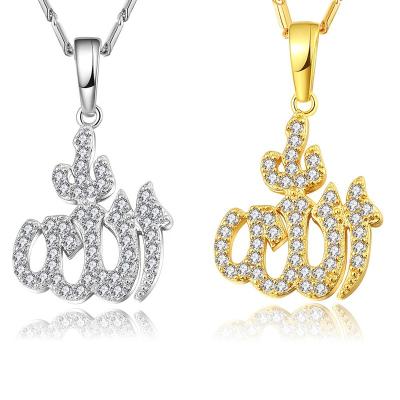 China Amazon Punk Hot Selling Jewelry Plated 18K Middle East 925 Gold Zircon Style Silver Pendant Necklace Pendant Wholesale for sale