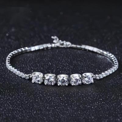 China Source Factory FASHIONABLE 925 Moissanite Bracelet Female Valentine's Day Valentine's Day Gift Silver Chain Manufacturer Sent One Drop for sale