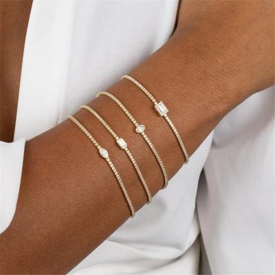 China 2021 Factory Price Brass Crystal Bracelets Women Hot Sale Fashion for sale