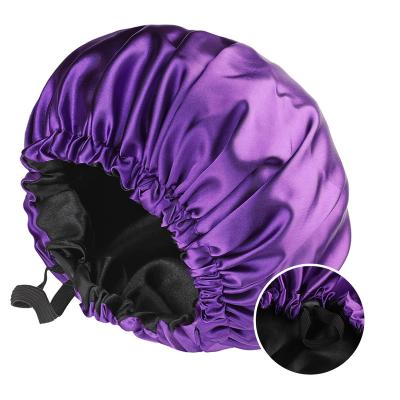 China Wholesale Custom Designer Casual Luxury Satin Hoods Sleep Hoods Hair Bonnet Sleep Hoods Reversible Silk Satin Satin For Women for sale