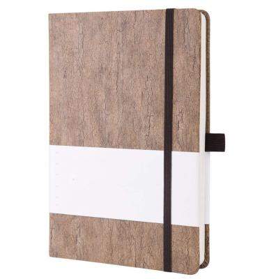 China Hardcover Book Cork Notebook Cover School Office Notebook With Strap Water Resistant Vintage Cork Bark Stationery Elastic Diary Book for sale