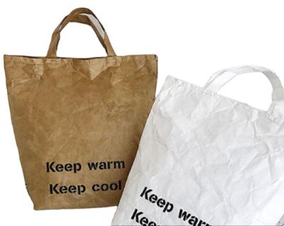 China Wholesale High Quality Washable Thermal Paper Cooler Waterproof Tyvek Lunch Tote Bag for sale