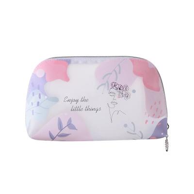 China Waterproof Makeup Brush Pvc Water Resistant PVC Toiletry Bag Private Label Matt Pouch Travel Organizer Beauty Case Morandi Style for sale