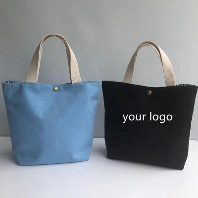 China Custom Reusable Canvas Tote Bag Reusable Organic Cotton Korean Grocery Bag Unisex Reusable Handbags With Logo for sale