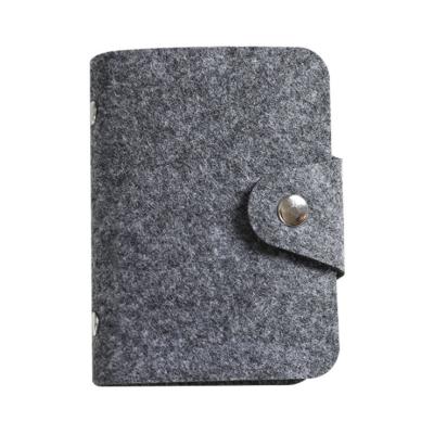 China Recyclable High Quality Customized Felt Card Holder Candy Colors Felt Card Bag Credit Card Protector for sale