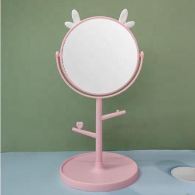 China Non-specific high-definition makeup mirror cover creative desktop ear card containing girl princess dressing mirror for sale