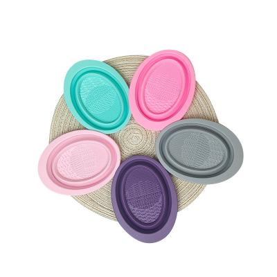 China High Quality Soft Silicone Folding Bowl For Beauty Makeup Brush Cleaning Tool for sale